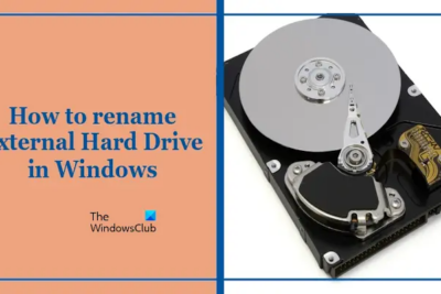 How to rename External Hard Drive