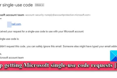 Keep getting Microsoft single use code requests